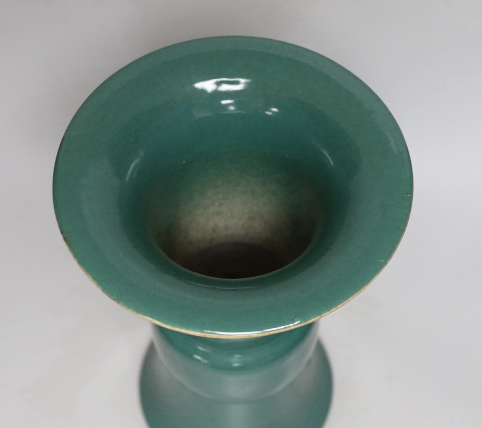 A Chinese crackle glazed Gu vase, Republic period, 34.5cm high